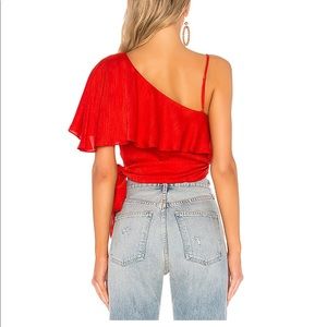 House of Harlow 1960 Asymmetrical one shoulder top